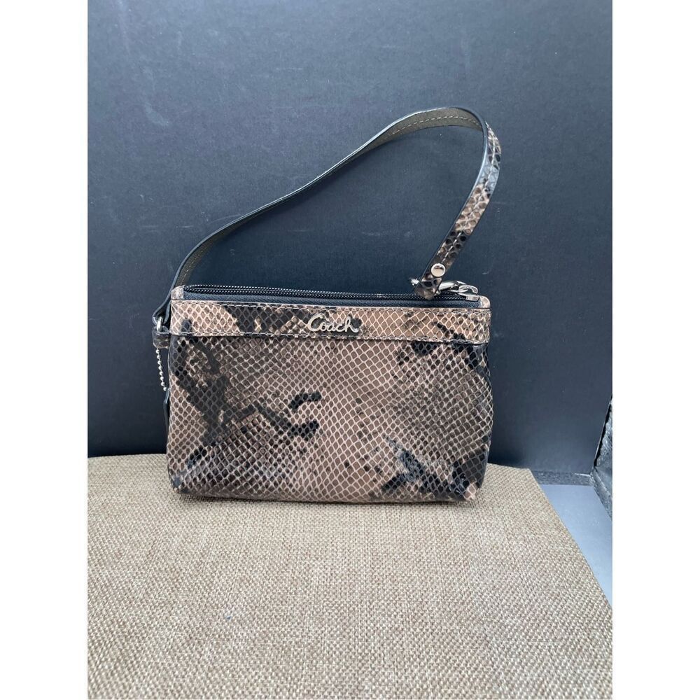 Coach Snake Print Wristlet